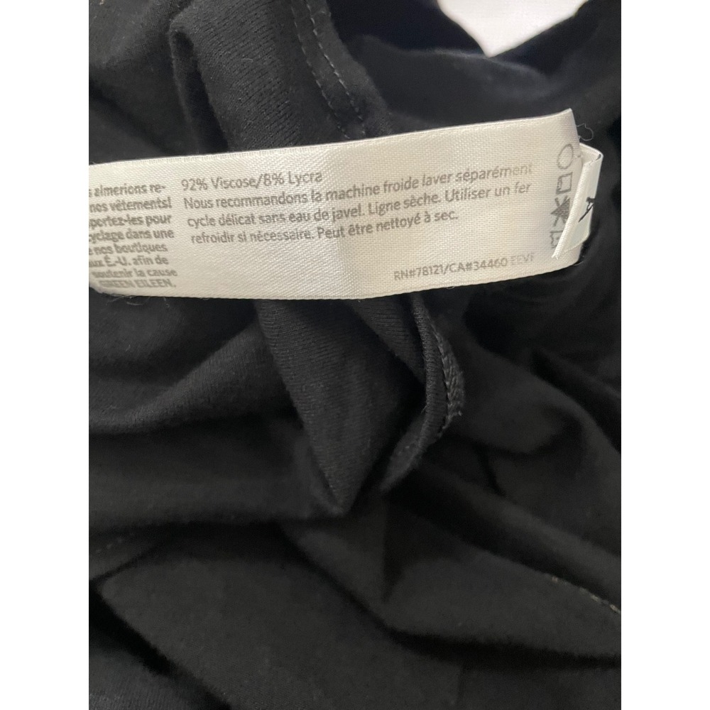 Eileen Fisher Woman Black Viscose Jersey Scoop Neck Elbow Sleeve Tunic Top 3X - Picture 6 of 6